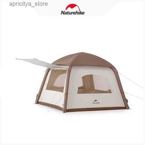 Tenten en schuilplaatsen Naturehike Ango Air Outdoor Zilver gecoate opblaasbare tent met zonnebrandcrème Draagbare camping Grote ruimte Opvouwbare tent Park Familietent24327