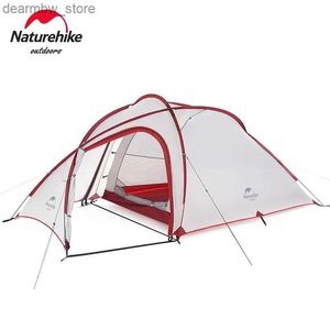 Tenten en schuilplaatsen Naturehike Beach Tent 3-4 Persoon Nylon Ultralight Waterdicht Tent 3 Season Double Mesh Fishing Tent wandelen Outdoor Fishing Tent L48