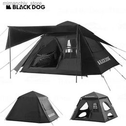 Tenten en schuilplaatsen Naturehike Blackdog Automatische koepel Tent Outdoor Cabin House voor 4 Peop Camping Waterdichte Pu3000mm afzonderlijke binnen / buitenste tent Q231117