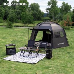 Tenten en schuilplaatsen Naturehike Blackdog Zwart gecoate strandtent Automatische cabine met één druk op de knop Buitenkamp Hexagon Waterdicht PU3000 Zonnescherm