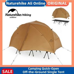Tenten en schuilplaatsen Naturehike Camping Quickopen 20D Tent Offtheground Single Ultralight Tent kan worden gekoppeld aan Camp Bed Outdoor Camp Equipment J230223