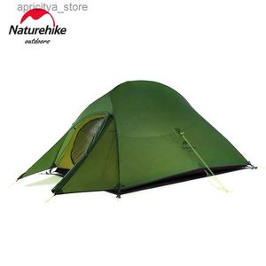 Tentes et abris Naturehike Cloud Up Tente pour 2 personnes Tente de camping en plein air Tente ultralégère pour 2 personnes 20D Tente autoportante randonnée voyage sac à dos Tente 24327