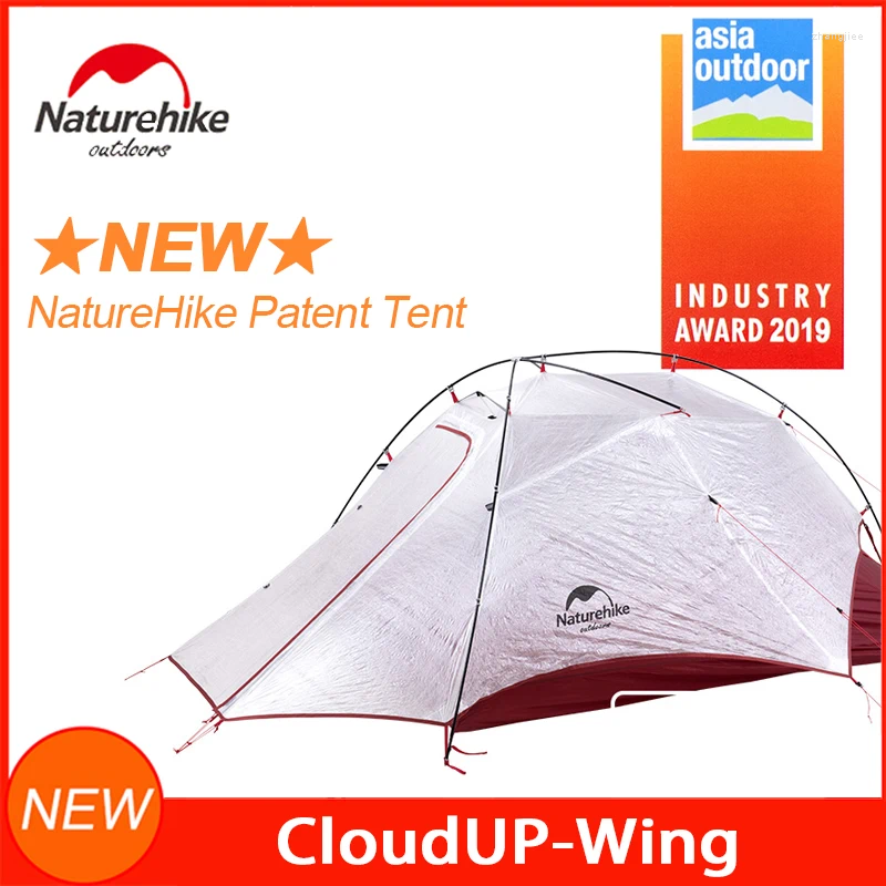 Tentes et abris Naturehike-Cloudup-wing Ultralight Outdoor Camping Tent Silicon Ebated Nylon Tissu Double couche étanche pour 2 personnes