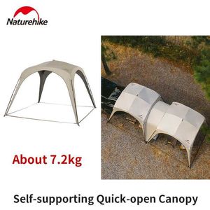 Tenten en schuilplaatsen Naturehike Dome Tent Waterdicht PU5000+UPF12500+Snel open docking Outdoor Camping Grote Sunshade Oil Doek Homeq240511