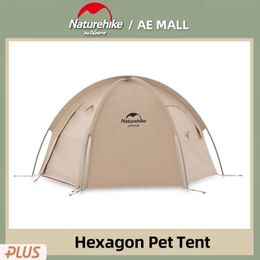 Tendas e abrigos Naturehike Hexagon Pet Tent Outdoor Indoor Portátil Cat Maca Camping Algodão Impermeável Pet Tent 1 Porta 2 Janela Pet Residence J230223