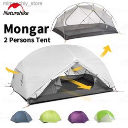 Tentes et abris Naturehike Mongar 2 Tente 15D / 20D Nylon Professionnel Tente de camping étanche extérieure 2KG Tente de voyage ultralégère avec tapis PU4000MM Q231115