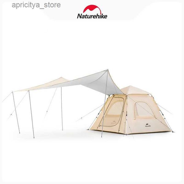 Tentes et abris Naturehike New Ango Camping Tente automatique à ouverture rapide Tente extérieure et auvent Tente de camp de protection solaire portable intégrée 24327