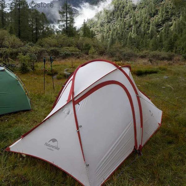 Carpas y refugios NatureHike Outdoor Ultra Light One Room One Hall Centable Portable Doble Capa 40d Familia Nylon Four Seasons Camping Tent L48