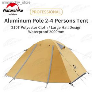 Tenten en schuilplaatsen Naturehike P-serie campingtent Ultralicht 2 3 4 personen Buiten UPF50+ Familietent Aluminium Pos Waterdichte strandtent Q231117