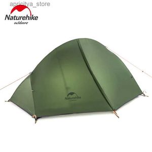Naturehike – tente de Camping ultralégère pour 1 personne, à deux étages, pour randonnée en plein air, Trekking, randonnée, cyclisme, tentes simples, vert24327