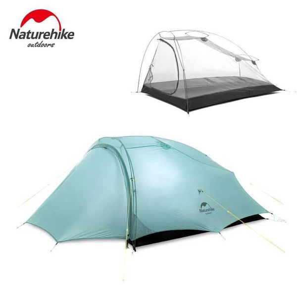 Tentes et abris Naturehike Ultralight 2-Person Camping Tent 20D Nylon étanche à l'extérieur grand espace éolien 3 saison Tentq240511