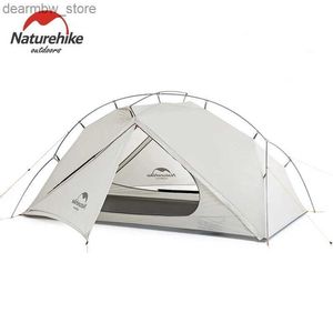 Tenten en schuilplaatsen Naturehike Vik Tent 1 2 Persoon Ultralight Tent draagbare reis wandelen Buiten Tent Airy Fishing Tent Waterdichte Camping Tent L48