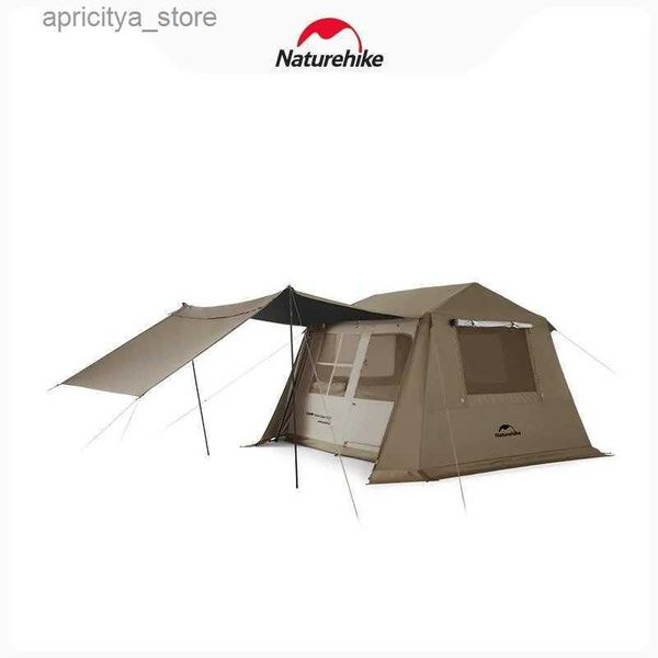 Tentes et abris Naturehike Village 6.0 Ridge Titanium Black Rubber Tente à ouverture rapide Auvent de camping en plein air Tente de cabine étanche à la pluie et à l'eau24327