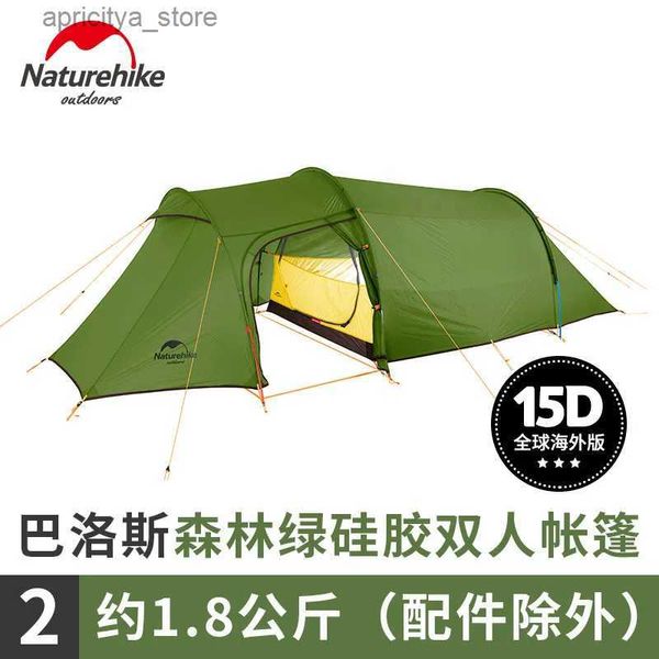 Carpas y refugios Nturehike Upgrade Opalus Tunnel Carpa para acampar 3-4 personas Carpa familiar ultraligera 4 estaciones 15D / 20D40D Carpa de tela Camping Senderismo 24327