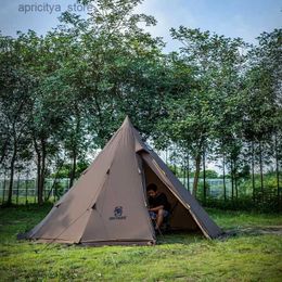 Tentes et abris Onetitigris Rock Fortress Hot Tent 4-6 Teepee Tent for Aventures Randing Camping Saison 4 Tente en bois 24327