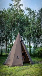 Tenten en schuilplaatsen Onetigris Rock Fort Tent 46Person TEEPEE VOOR AVONTURERS WAKKEN CAMPING 4 Seizoen Wood Stove2856449