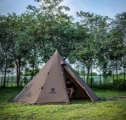 Tenten en schuilplaatsen Onetigris Rock Fort Tent 46Person TEEPEE VOOR AVONTURERS WAKKEN CAMPING 4 Seizoen Wood Stove1508206