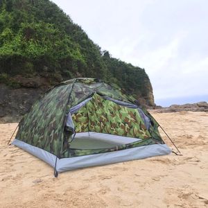 Tentes et abris Extérieur 1-2 personnes Tente de camping imperméable coupe-vent UV pare-soleil auvent tente de camouflage tente pliante auvent sac de transport 231021