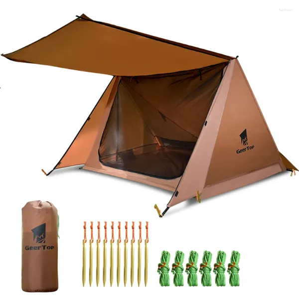 Carpas y refugios al aire libre de 2 personas Camping Camping Garden Garden Picnic Portable a prueba de viento a prueba de solas solares a prueba de sol