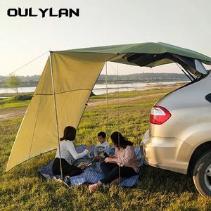 Tenten en schuilplaatsen Buiten Camping Autoluifel Zonnezeil Auto Staart/Zijtent Luifel Zonnebrandcrème 210D Oxford Doek PU2000 Waterdicht Zonnescherm 231013