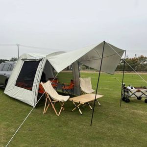 Tentes et abris Camping en plein air Extension de tente arrière de voiture Tente de remorque étanche Abri de camping Auvent Tente de coffre de voiture pour Tour Barbecue Pique-nique 230526