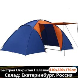 Tentes et abris Camping en plein air tente familiale deux chambres un salon double couche protection UV 210T de nombreuses personnes rassemblent des enfants jouent cadeau 231017