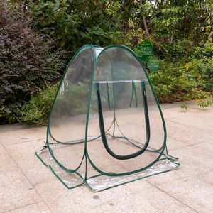 Tentes et abris en plein air camping pvc plante transparente pliage de protection solaire en plastique de la maison de culture portable