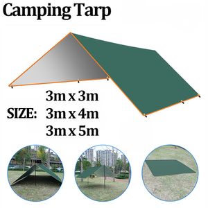 Tenten en schuilplaatsen Outdoor Camping Tarp Camping Tarpaulin Luifel Lichtgewicht UV -resistent en PU 3000 mm Waterdichte regenbestendig Tarpaulin Shelter 230320