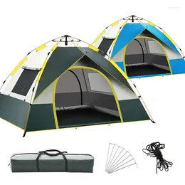 Tenten en schuilplaatsen Outdoor Camping Tent Snelle automatische opening Waterdichte Sunshield Build-vrije Picnic Shelter Family Beach Large Space
