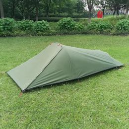 Tenten en schuilplaatsen Outdoor Camping Tent Eén persoon Waterbestendig Luchtvaart Aluminium Ondersteuning Draagbare slaapzak