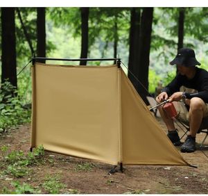 Tiendas de campaña y refugios para acampar al aire libre, parabrisas portátil, plegable, a prueba de viento, tela para barbacoa, equipo de Picnic