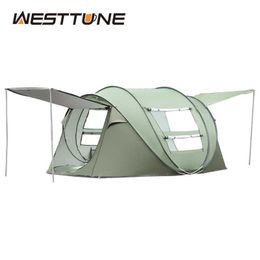 Tentes et abris Outdoor Easy Pop Up Tents for Camping 3458 Person Waterproof Configuration automatique Tente familiale Voyage Randonnée Randonnée J230223