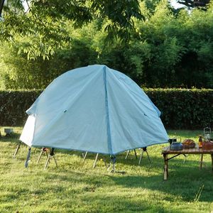 Tentes et abris extérieurs hors du sol Tente de camping pour une personne, imperméable, résistant aux UV, utilisé avec lit, équipement de survie pour randonnée