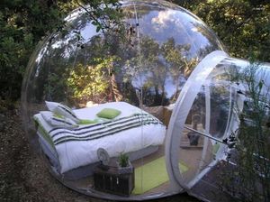Tentes et abris tunnels extérieur tunnel gonflable de tente bulle familiale de camping arrière-cour transparent soufflant avec