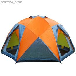 Tentes et abris à l'extérieur Grande tente de tente de tente à 6 coins à 3 portes à double masse à 8 portes.
