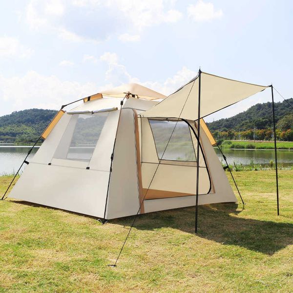 Carpas al aire libre Tienda de campamento Doble Free Free Free Camping Open Automatic Plegable portátil Plegado de una sola planta Q240506