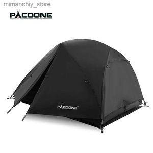 PACOONE Ultralichte 20D Nylon Campingtent Portab Backpacken Fietstent Waterdicht Buiten Wandelen Reistent Strandtent Nieuw Q231115