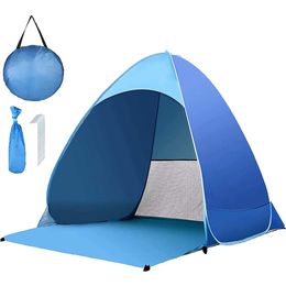 Tenten en schuilplaatsen Pop-up strandtent Luifel is geschikt voor 2-3 personen UPF 50UV-bescherming draagbare camping picknick buitentent met handtas 230711