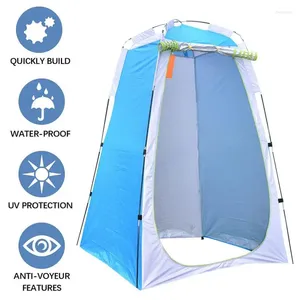 Tentes et abris portables de plage de plage toilettes à mât tente de pluie abri de pluie intimité avec fenêtre pour salle de bain de camping extérieur