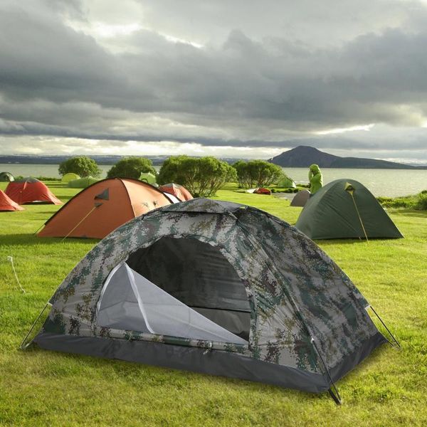 Tentes et abris Tente de camping portable ultralégère détachable simple/double personne UPF 30 revêtement anti-UV plage pour la randonnée en plein air