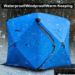 Tenten en schuilplaatsen Draagbaar ijsvissen onderdak Gemakkelijk op te zetten Wintertent Waterdicht Winddicht 230206 Drop Delivery Dhzcp