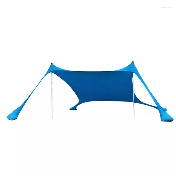Tentes et abris Écran solaire portable Tente de plage sans sable 210x210 Pare-soleil Anti-UV Gazebo Pare-soleil Protection UV Abri anti-pluie Auvent