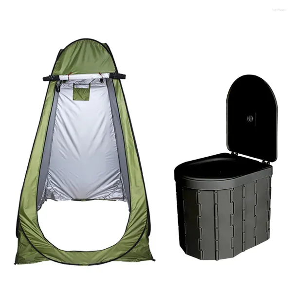 Tentes et abris toilettes portables pour le camping pliage monté sur la voiture avec tente de voyage à l'épreuve des odeurs sans glissement