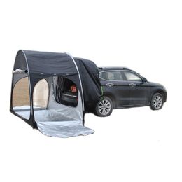 Tenten en schuilplaatsen Draagbare waterdichte auto-achtertent Fietsverlengtent Outdoor Camping Shelter SUV Grote ruimte Trailer Daktent 230324