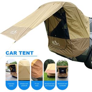 Tenten en schuilplaatsen draagbare waterdichte auto achter tent buiten reizen camping shelter lichtgewicht auto romp tent trailer tent dak top voor strand J230223