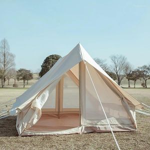 Tiendas de campaña y refugios Profesional Al aire libre Personalizado Algodón Lona Glamping Tienda Inflable Camping Cabina impermeable