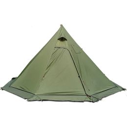 Tentes et abris Tente pyramidale avec jupe pare-neige tipi de camping en plein air ultraléger avec un trou de cheminée pour la cuisine tente de randonnée de voyage 231021