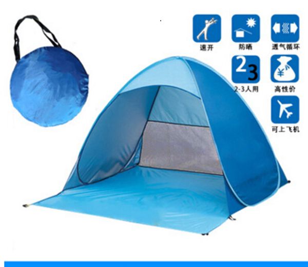 Zelte und Unterstände, schnell zu öffnendes Strandzelt, Sonnenschutz, UV-Schutz, Zeltschirm, leicht, aufklappbar, für Camping-Angeln im Freien, 230320
