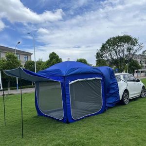 Tentes et abris Tente de coffre arrière Anti-moustique Anti-moustique SUV Véhicule tout-terrain Camping en plein air Auvent latéral entièrement automatique