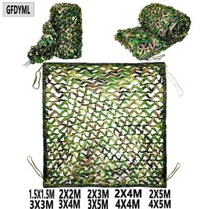 Tenten en Schuilplaatsen Verstevigd Militair Camo Net Jacht Autotent Gazebo Schaduw Wit Echt Blauw Groen Zwart Beige 2x2m4x5m 230617